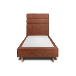 Sommeil De Plomb Lit avec tête de lit lignes bouclette et sommier tapissier - Lit en bois massif* Lit Simple