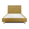 Lit avec tête de lit lignes tissu et sommier tapissier - Lit en bois massif>Sommeil De Plomb Clearance