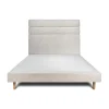 Lit avec tête de lit lignes bouclette et sommier tapissier - Lit en bois massif>Sommeil De Plomb Online