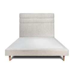 Lit avec tête de lit lignes bouclette et sommier tapissier - Lit en bois massif>Sommeil De Plomb Online