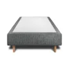 Sommeil De Plomb Lit avec tête de lit lignes tissu et sommier tapissier - Lit en bois massif* Lit Simple