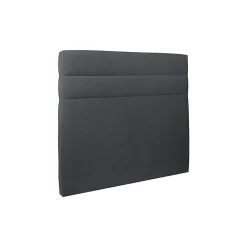 Lit avec tête de lit lignes velours et sommier tapissier - Lit en bois massif><noscript><img width=