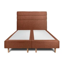 Sommeil De Plomb Lit avec tête de lit lignes bouclette et sommier tapissier - Lit en bois massif* Lit Double