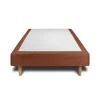 Sommeil De Plomb Lit avec tête de lit lignes bouclette et sommier tapissier - Lit en bois massif* Lit Simple