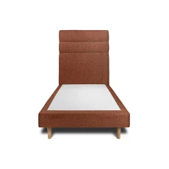 Sommeil De Plomb Lit avec tête de lit lignes bouclette et sommier tapissier - Lit en bois massif* Lit Simple