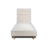 Lit avec tête de lit lignes bouclette et sommier tapissier - Lit en bois massif>Sommeil De Plomb New