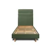 Lit avec tête de lit lignes tissu et sommier kit - Lit en bois massif>Sommeil De Plomb New
