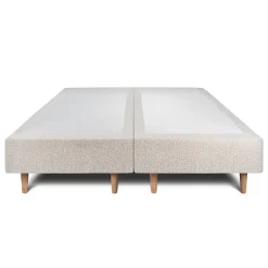 Sommeil De Plomb Lit avec tête de lit lignes bouclette et sommier tapissier - Lit en bois massif* Lit Double
