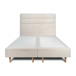 Sommeil De Plomb Lit avec tête de lit lignes bouclette et sommier tapissier - Lit en bois massif* Lit Double