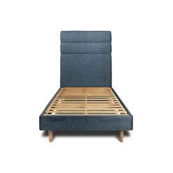 Sommeil De Plomb Lit avec tête de lit lignes bouclette et sommier kit - Lit en bois massif* Lit Simple