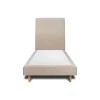 Lit avec tête de lit tapissier tissu et sommier tapissier - Lit en bois massif>Sommeil De Plomb Sale