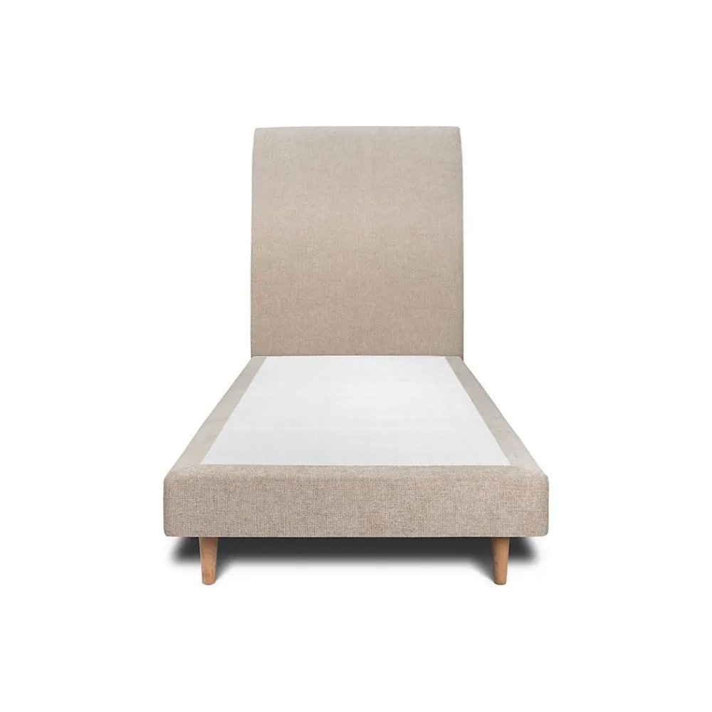 Lit avec tête de lit tapissier tissu et sommier tapissier - Lit en bois massif>Sommeil De Plomb Sale