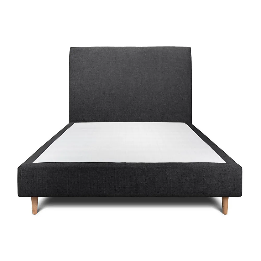Lit avec tête de lit tapissier tissu et sommier tapissier - Lit en bois massif>Sommeil De Plomb