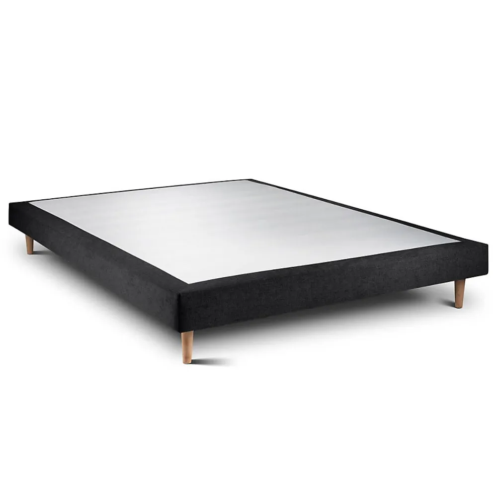 Lit avec tête de lit tapissier tissu et sommier tapissier - Lit en bois massif>Sommeil De Plomb