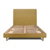 Lit avec tête de lit tapissier tissu et sommier kit - Lit en bois massif>Sommeil De Plomb