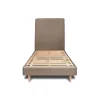 Lit avec tête de lit tapissier velours et sommier kit - Lit en bois massif>Sommeil De Plomb Outlet