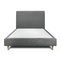 Lit avec tête de lit tapissier tissu et sommier tapissier - Lit en bois massif>Sommeil De Plomb Sale