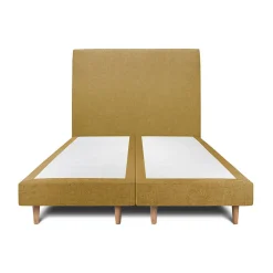 Lit avec tête de lit tapissier tissu et sommier tapissier - Lit en bois massif>Sommeil De Plomb Best