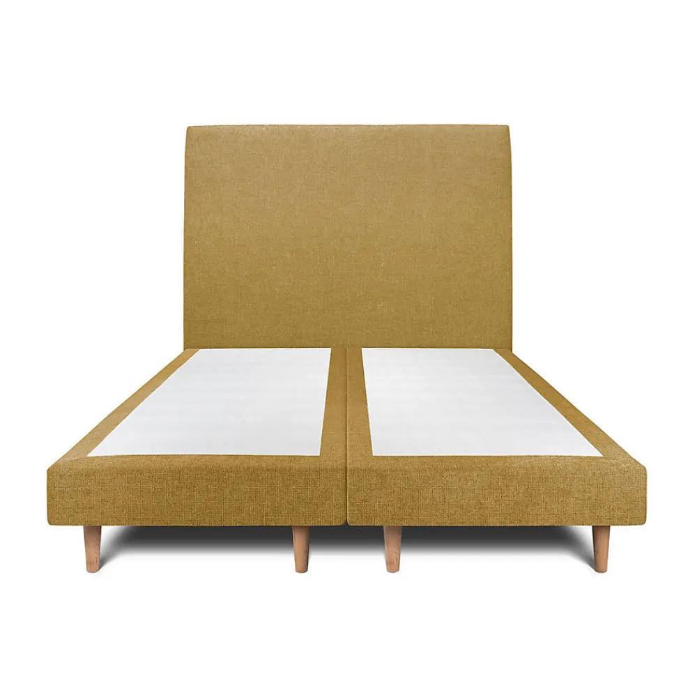 Lit avec tête de lit tapissier tissu et sommier tapissier - Lit en bois massif>Sommeil De Plomb Best