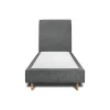 Sommeil De Plomb Lit avec tête de lit tapissier tissu et sommier tapissier - Lit en bois massif* Lit Simple