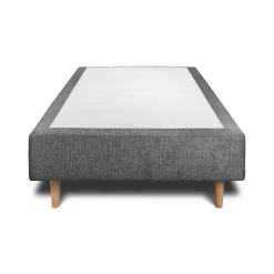 Sommeil De Plomb Lit avec tête de lit tapissier tissu et sommier tapissier - Lit en bois massif* Lit Simple