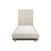 Lit avec tête de lit tapissier tissu et sommier tapissier - Lit en bois massif>Sommeil De Plomb Discount