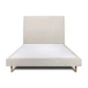 Lit avec tête de lit tapissier tissu et sommier tapissier - Lit en bois massif>Sommeil De Plomb Discount