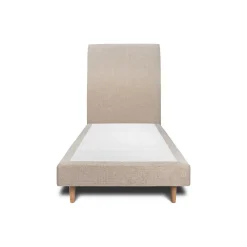 Lit avec tête de lit tapissier tissu et sommier tapissier - Lit en bois massif>Sommeil De Plomb Clearance