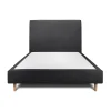 Lit avec tête de lit tapissier tissu et sommier tapissier - Lit en bois massif>Sommeil De Plomb Discount