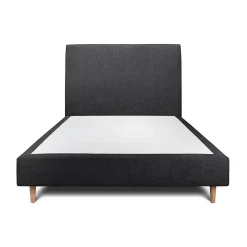 Lit avec tête de lit tapissier tissu et sommier tapissier - Lit en bois massif>Sommeil De Plomb Discount