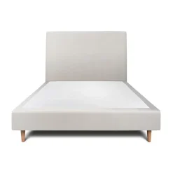Sommeil De Plomb Lit avec tête de lit tapissier velours et sommier tapissier - Lit en bois massif* Lit Simple