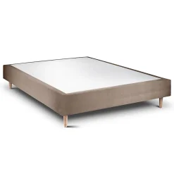 Sommeil De Plomb Lit avec tête de lit tapissier velours et sommier tapissier - Lit en bois massif* Lit Double