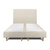 Lit avec tête de lit tapissier tissu et sommier tapissier - Lit en bois massif>Sommeil De Plomb Clearance