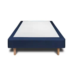 Sommeil De Plomb Lit avec tête de lit tapissier velours et sommier tapissier - Lit en bois massif* Lit Simple