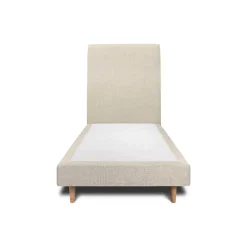 Sommeil De Plomb Lit avec tête de lit tapissier tissu et sommier tapissier - Lit en bois massif* Lit Simple