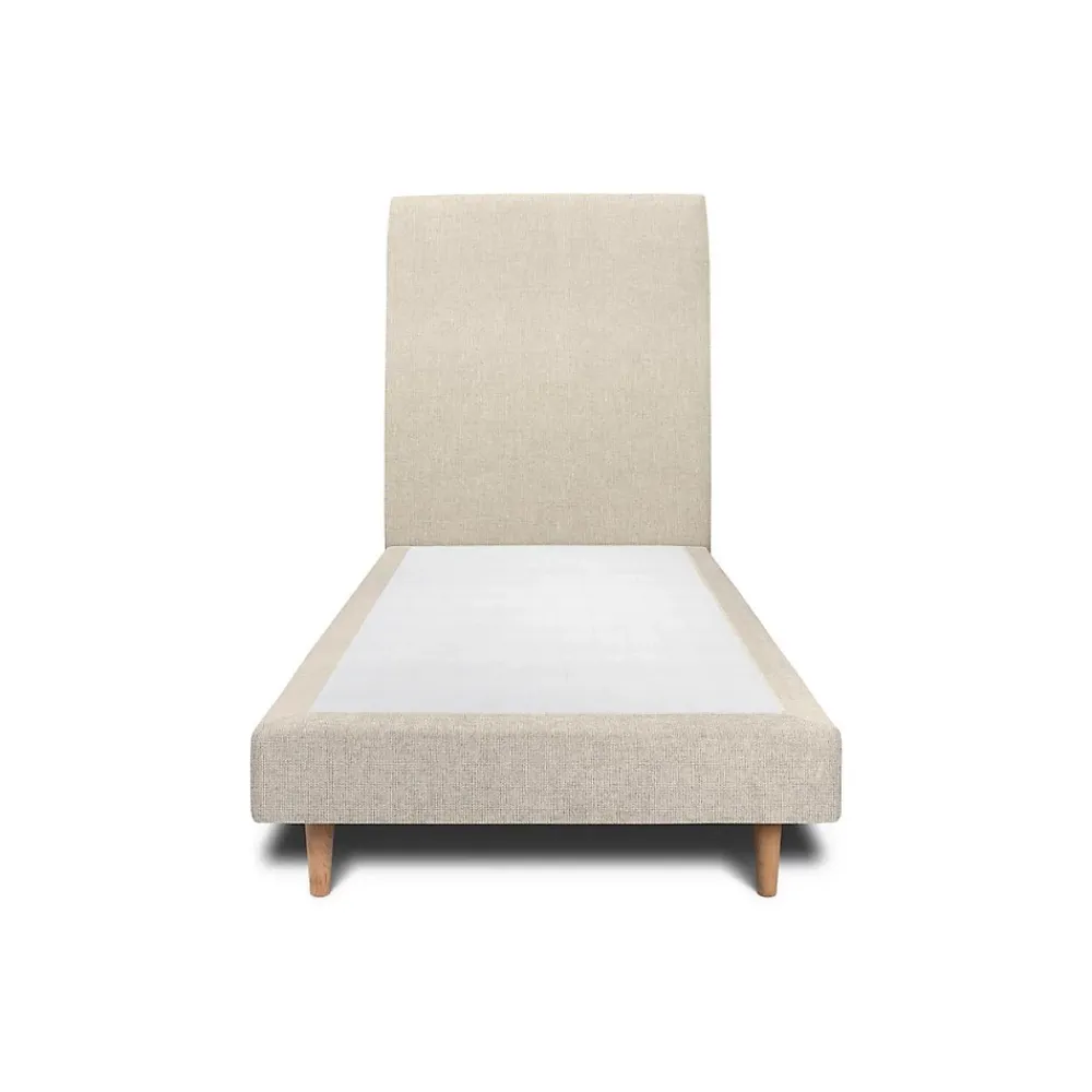 Sommeil De Plomb Lit avec tête de lit tapissier tissu et sommier tapissier - Lit en bois massif* Lit Simple