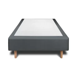 Sommeil De Plomb Lit avec tête de lit tapissier velours et sommier tapissier - Lit en bois massif* Lit Simple