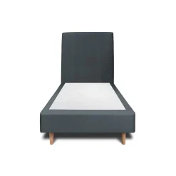 Sommeil De Plomb Lit avec tête de lit tapissier velours et sommier tapissier - Lit en bois massif* Lit Simple