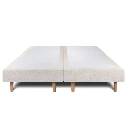 Sommeil De Plomb Lit avec tête de lit tapissier tissu et sommier tapissier - Lit en bois massif* Lit Double