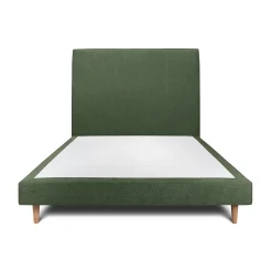 Sommeil De Plomb Lit avec tête de lit tapissier tissu et sommier tapissier - Lit en bois massif* Lit Simple
