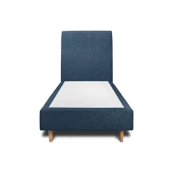 Sommeil De Plomb Lit avec tête de lit tapissier tissu et sommier tapissier - Lit en bois massif* Lit Simple