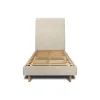 Lit avec tête de lit tapissier tissu et sommier kit - Lit en bois massif>Sommeil De Plomb