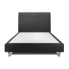 Sommeil De Plomb Lit avec tête de lit tapissier tissu et sommier tapissier - Lit en bois massif* Lit Double