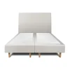 Lit avec tête de lit tapissier velours et sommier tapissier - Lit en bois massif>Sommeil De Plomb New