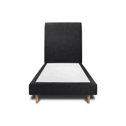 Sommeil De Plomb Lit avec tête de lit tapissier tissu et sommier tapissier - Lit en bois massif* Lit Simple