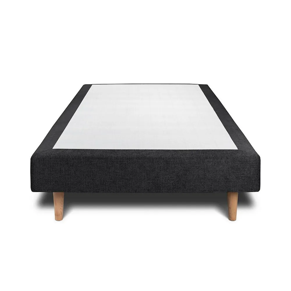 Sommeil De Plomb Lit avec tête de lit tapissier tissu et sommier tapissier - Lit en bois massif* Lit Simple