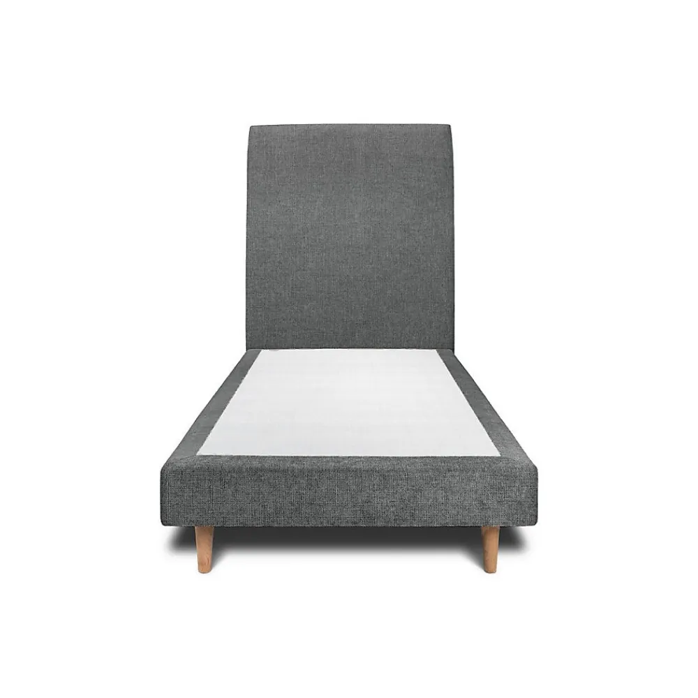 Lit avec tête de lit tapissier tissu et sommier tapissier - Lit en bois massif>Sommeil De Plomb Hot