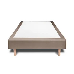 Sommeil De Plomb Lit avec tête de lit tapissier velours et sommier tapissier - Lit en bois massif* Lit Simple