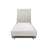 Lit avec tête de lit tapissier velours et sommier tapissier - Lit en bois massif>Sommeil De Plomb Hot