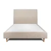Sommeil De Plomb Lit avec tête de lit tapissier tissu et sommier tapissier - Lit en bois massif* Lit Double